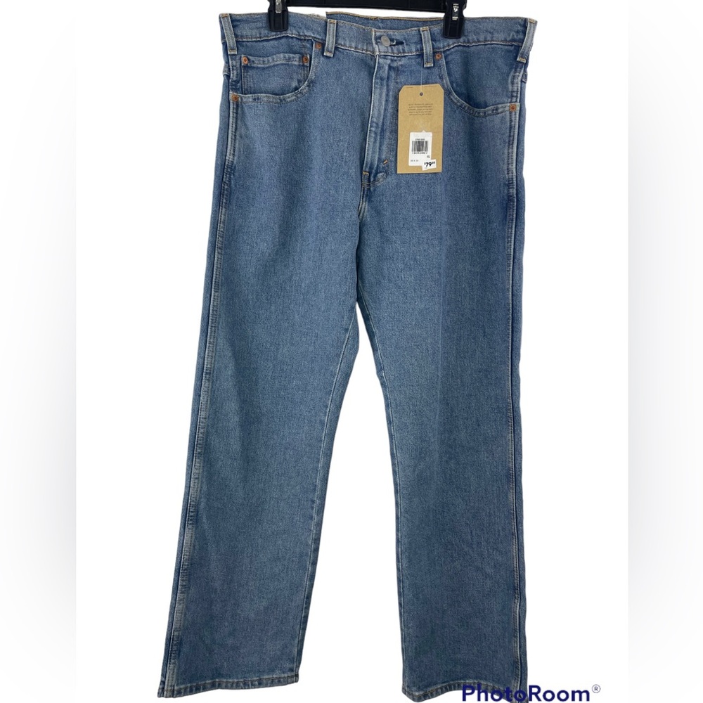 Levi's Men's Stretch Western Fit Light Medium Wash Cowboy Straight Jeans 38x30